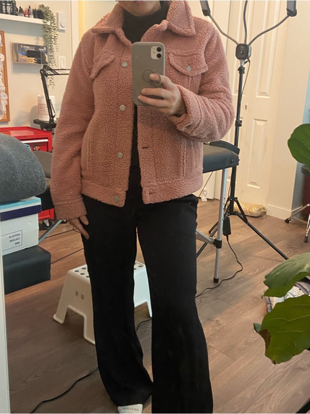 GAP Dusty Rose Sherpa Jacket